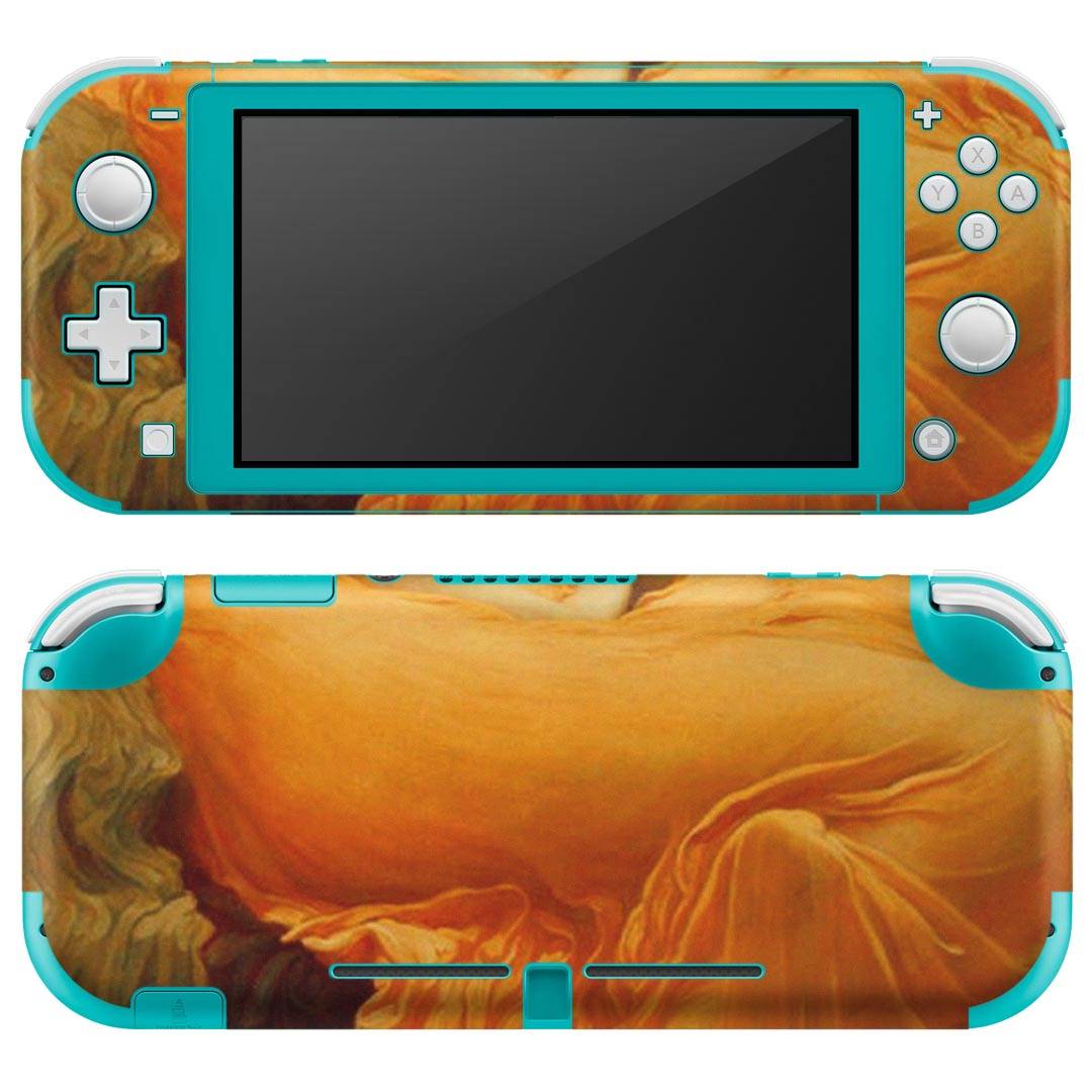 製品名 Nintendo Switch Lite専用 デザインスキンシール セット内容 Nintendo Switch Lite本体用スキンシール（裏表）各1枚 ※液晶側シールは2パーツに分かれていますニンテンドースイッチライト専用です。据え置き機のSwitch本体やJoyコンには対応していません。 商品特徴 3M社製の再剥離性シートを素材に採用し、細かな位置調整がしやすく貼り直しが容易です。また、エアフリーでもありますので気泡が簡単に逃げるので、キレイに貼ることができます。専用の業務プリンターを使い、商品画像と遜色のない美しい印刷仕上がり。 注意事項 画像はサンプルですので、ご覧の環境によっては多少色味に違いを感じる場合がございます。 イメージと違った、モニターと色味が異なるという理由での交換や返金はご対応出来かねます。スキンシールのみの販売で、ニンテンドースイッチ本体などは付属しません。シワができた場合、ドライヤーなどで軽く温め、外側に向けてシワを伸ばすように貼ってください。初回貼付時の位置調整や貼り直しは可能ですが、しっかりと押し付けて接着させた後の再剥離、再利用は保証しておりません。また接着部に油分や汚れが付着しますと角の部分は剥がれやすくなりますので、貼付時はあまり触れないようにご注意ください。無地のセミグロスシートにデザインをプリントした商品で、デコなどの加工はございません。 凹凸や光沢があるように見えたり布地や金属を素材にしたように見える商品もありますが、デザインの図版によるものです。印刷時に微妙な画像のズレが生じる場合がございます。ご注文後に1点1点制作する受注生産品の為、不良品以外のご返品や交換は固くお断りします。 商品発送 完全受注生産のハンドメイド商品となりますので、既製品と比べて発送までお時間を頂いています。 基本的に決済確認後2?3営業日、最大で10営業日での発送となります。繁忙期や休業日明けの場合はさらに時間がかかる場合があります。 その際には別途メールにてご連絡致します。メール便の場合、発送日から到着までに2?4日ほどかかる場合が多く、紛失などの保障もご対応できかねます。あらかじめご了承下さい。