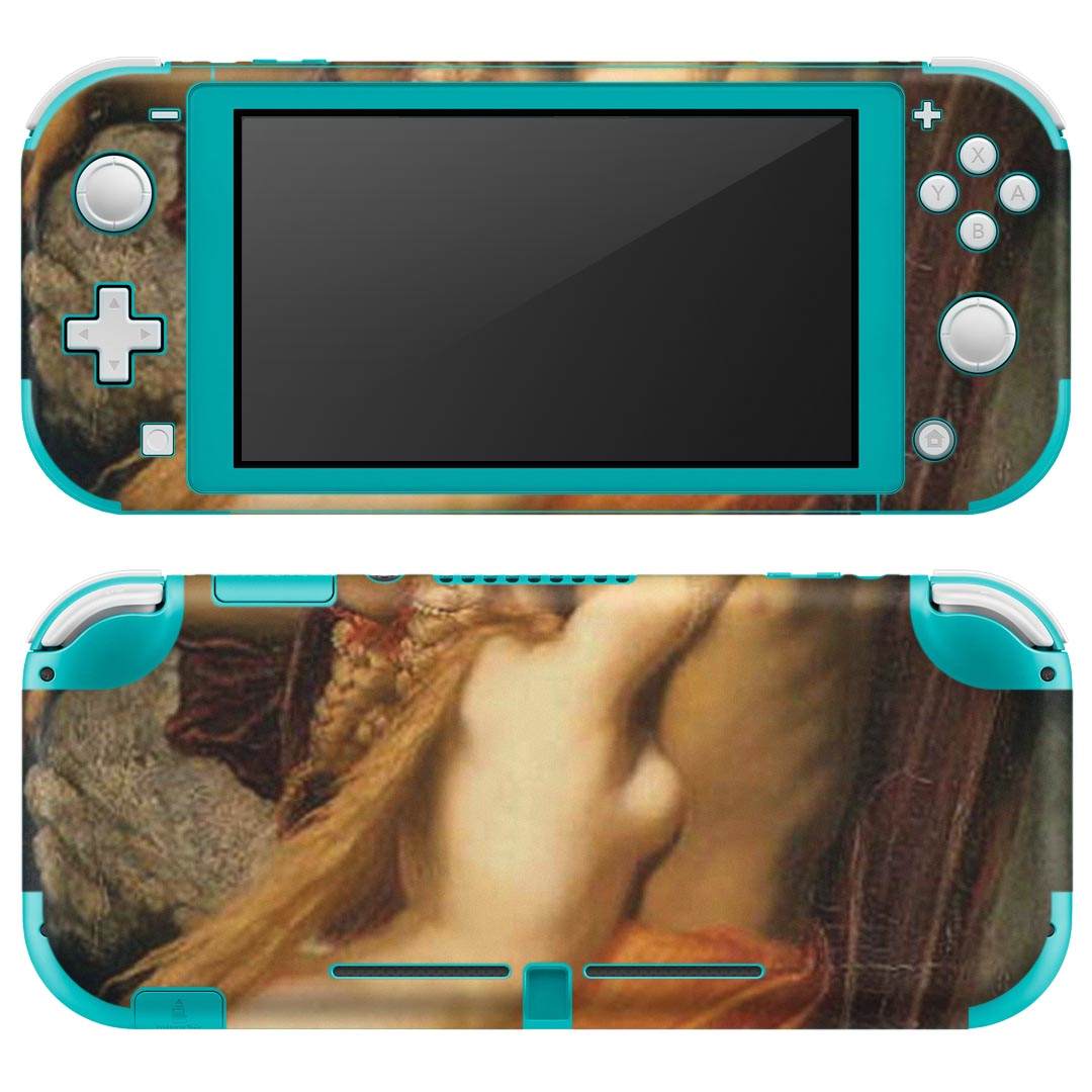 製品名 Nintendo Switch Lite専用 デザインスキンシール セット内容 Nintendo Switch Lite本体用スキンシール（裏表）各1枚 ※液晶側シールは2パーツに分かれていますニンテンドースイッチライト専用です。据え置き機のSwitch本体やJoyコンには対応していません。 商品特徴 3M社製の再剥離性シートを素材に採用し、細かな位置調整がしやすく貼り直しが容易です。また、エアフリーでもありますので気泡が簡単に逃げるので、キレイに貼ることができます。専用の業務プリンターを使い、商品画像と遜色のない美しい印刷仕上がり。 注意事項 画像はサンプルですので、ご覧の環境によっては多少色味に違いを感じる場合がございます。 イメージと違った、モニターと色味が異なるという理由での交換や返金はご対応出来かねます。スキンシールのみの販売で、ニンテンドースイッチ本体などは付属しません。シワができた場合、ドライヤーなどで軽く温め、外側に向けてシワを伸ばすように貼ってください。初回貼付時の位置調整や貼り直しは可能ですが、しっかりと押し付けて接着させた後の再剥離、再利用は保証しておりません。また接着部に油分や汚れが付着しますと角の部分は剥がれやすくなりますので、貼付時はあまり触れないようにご注意ください。無地のセミグロスシートにデザインをプリントした商品で、デコなどの加工はございません。 凹凸や光沢があるように見えたり布地や金属を素材にしたように見える商品もありますが、デザインの図版によるものです。印刷時に微妙な画像のズレが生じる場合がございます。ご注文後に1点1点制作する受注生産品の為、不良品以外のご返品や交換は固くお断りします。 商品発送 完全受注生産のハンドメイド商品となりますので、既製品と比べて発送までお時間を頂いています。 基本的に決済確認後2?3営業日、最大で10営業日での発送となります。繁忙期や休業日明けの場合はさらに時間がかかる場合があります。 その際には別途メールにてご連絡致します。メール便の場合、発送日から到着までに2?4日ほどかかる場合が多く、紛失などの保障もご対応できかねます。あらかじめご了承下さい。