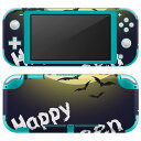igsticker Nintendo Switch Lite 専用 デザインスキンシール 全面 ニンテンドー スイッチ ライト 専用 ゲーム機 カバー アクセサリー フィルム ステッカー エアフリー 003377 クール ハロウィン こうもり(2)