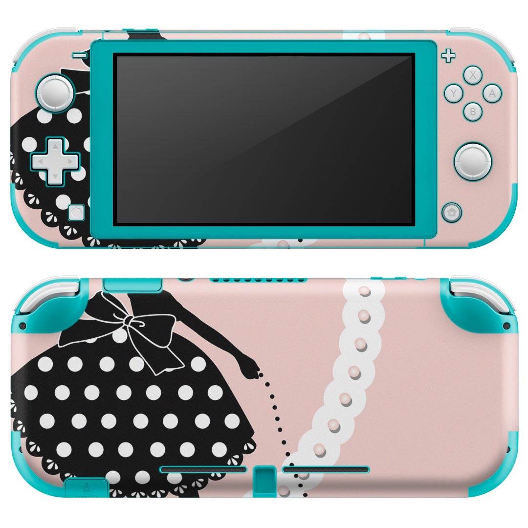 igsticker Nintendo Switch Lite 専用 デザインスキンシール 全面 ニンテンドー スイッチ ライト 専用 ゲーム機 カバー アクセサリー フィルム ステッカー エアフリー 003401 " " 人物 犬 ガーリー