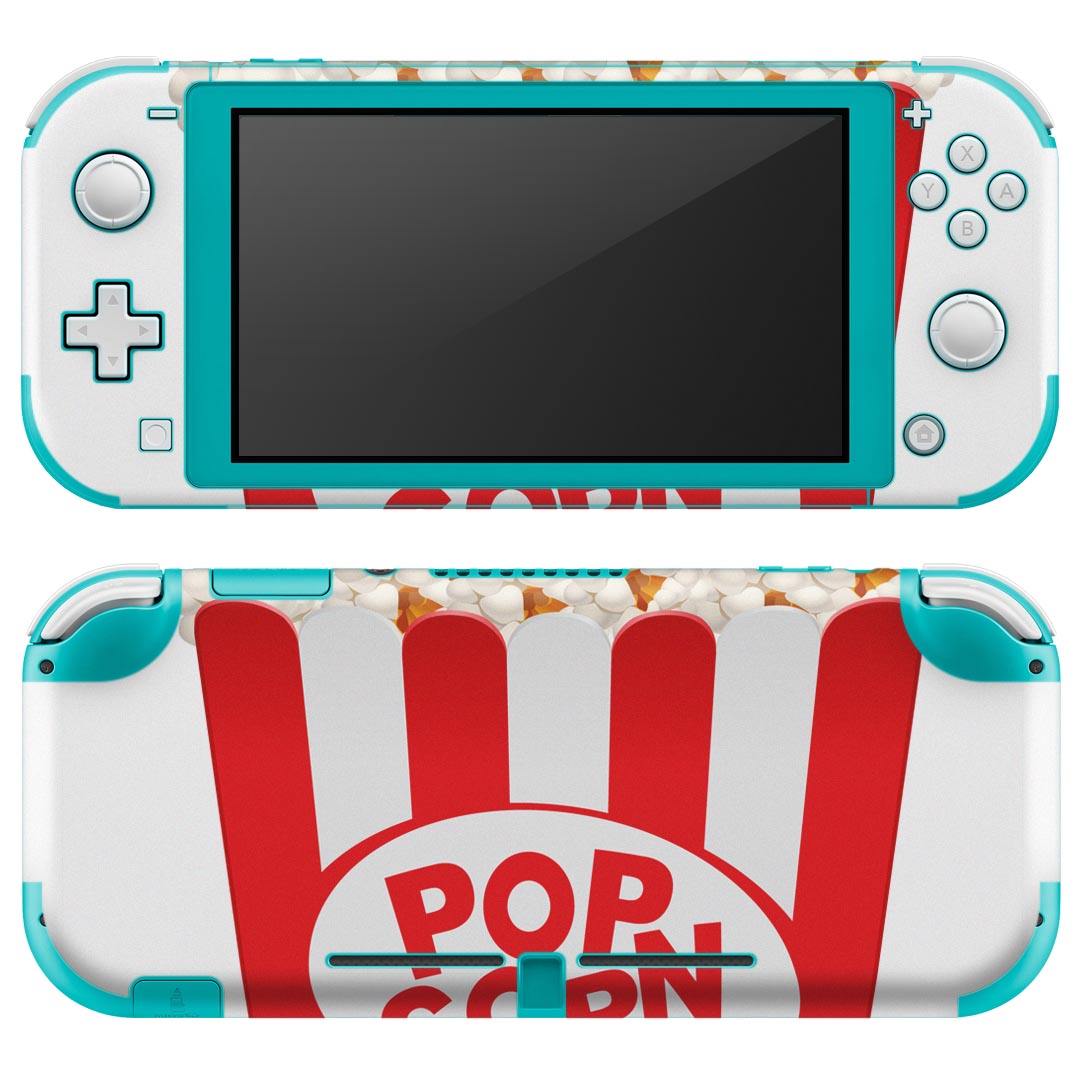 igsticker Nintendo Switch Lite 専用 デザインスキンシール 全面 ニンテンドー スイッチ ライト 専用 ゲーム機 カバー アクセサリー フィルム ステッカー エアフリー 003406 食べ物　シンプル　赤　白