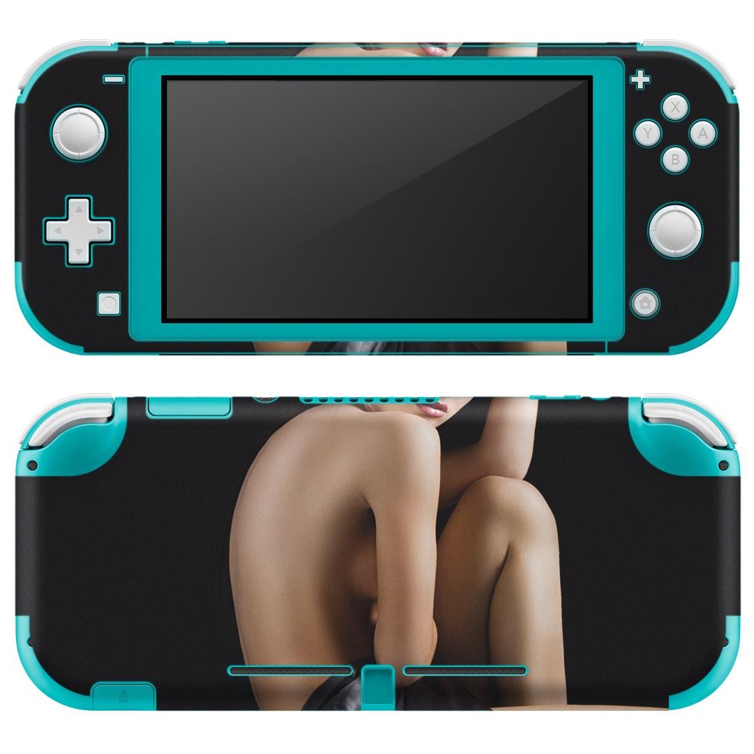 igsticker Nintendo Switch Lite 専用 デザインスキンシール 全面 ニンテンドー スイッチ ライト 専用 ゲーム機 カバー アクセサリー フィルム ステッカー エアフリー 003425 外国人 写真 人物