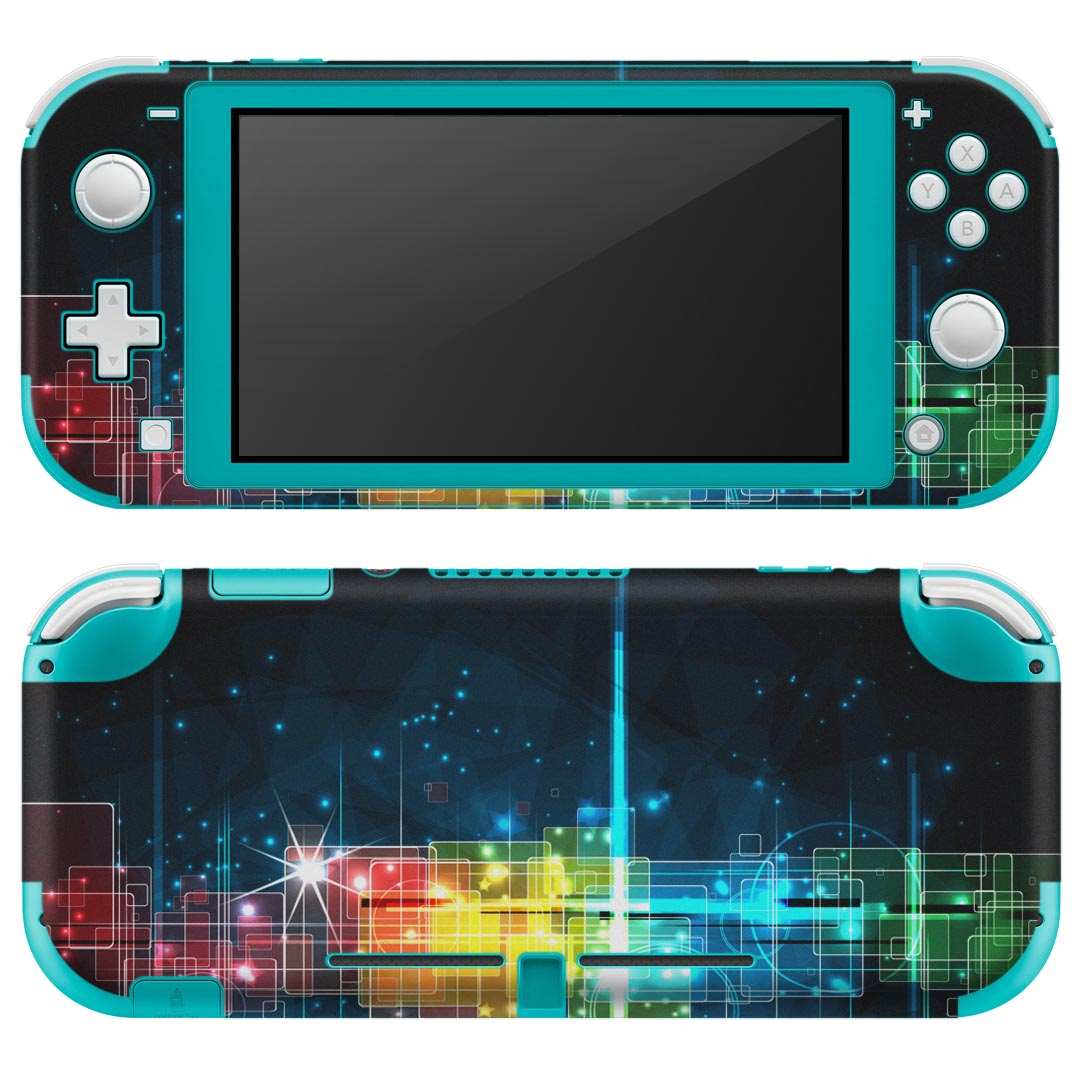 igsticker Nintendo Switch Lite 専用 デザインスキンシール 全面 ニンテンドー スイッチ ライト 専用 ゲーム機 カバー アクセサリー フィルム ステッカー エアフリー 003439 シンプル　カラフル