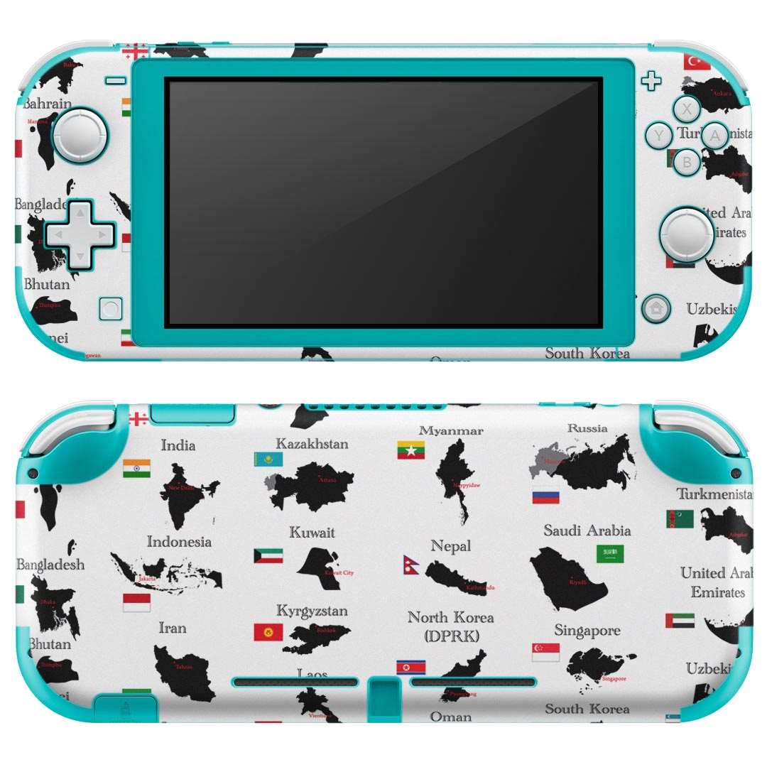 igsticker Nintendo Switch Lite 専用 デザインスキンシール 全面 ニンテンドー スイッチ ライト 専用 ゲーム機 カバー アクセサリー フィルム ステッカー エアフリー 003443 外国 国旗 地図