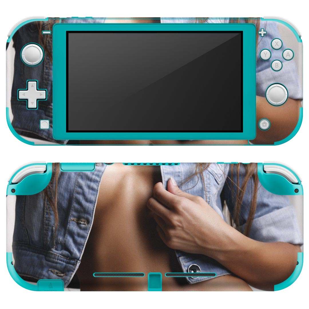 igsticker Nintendo Switch Lite 専用 デザインスキンシール 全面 ニンテンドー スイッチ ライト 専用 ゲーム機 カバー アクセサリー フィルム ステッカー エアフリー 003590 人物　写真