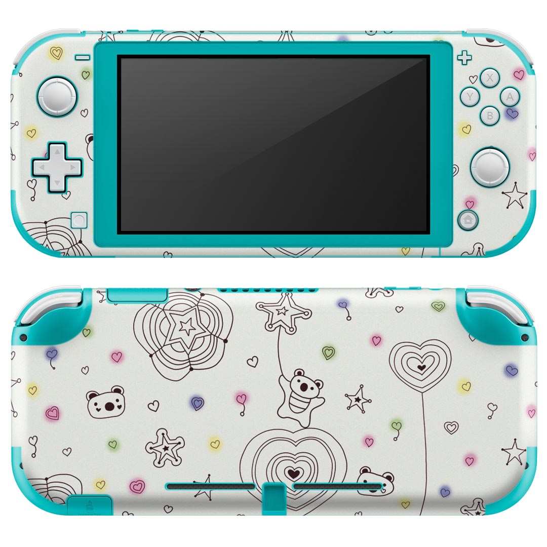 igsticker Nintendo Switch Lite 専用 デザインスキンシール 全面 ニンテンドー スイッチ ライト 専用 ゲーム機 カバー アクセサリー フィルム ステッカー エアフリー 003608 " " 動物 キャラクター カラフル