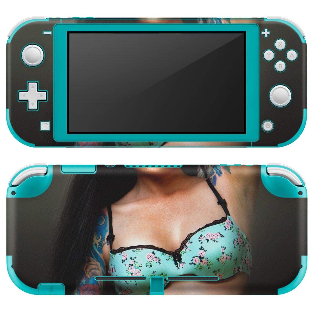 igsticker Nintendo Switch Lite 専用 デザインスキンシール 全面 ニンテンドー スイッチ ライト 専用 ゲーム機 カバー アクセサリー フィルム ステッカー エアフリー 003632 人物　写真　外国人