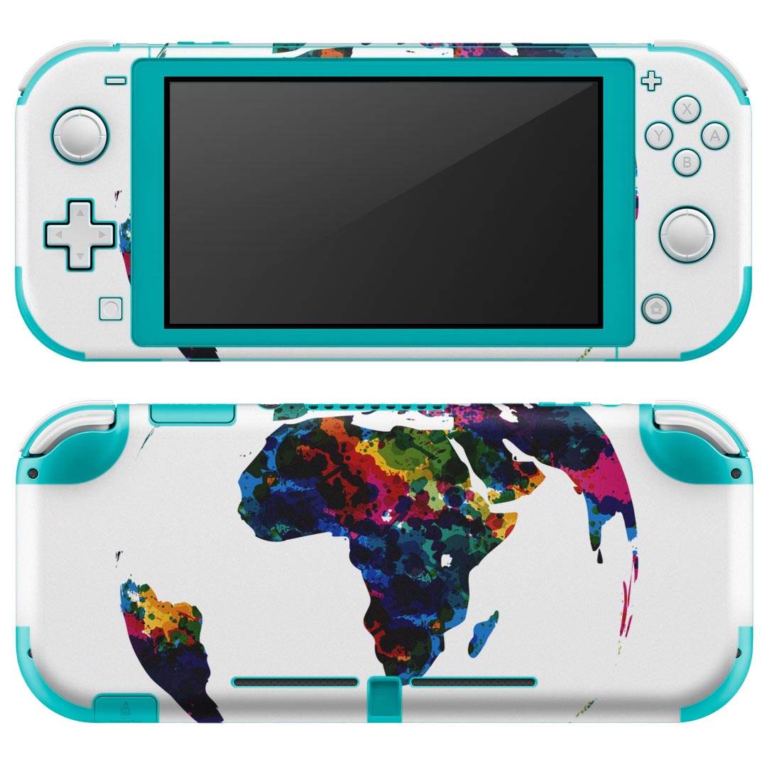 igsticker Nintendo Switch Lite 専用 デザインスキンシール 全面 ニンテンドー スイッチ ライト 専用 ゲーム機 カバー アクセサリー フィルム ステッカー エアフリー 003634 地球　カラフル　シンプル