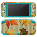 igsticker Nintendo Switch Lite 専用 デザインスキンシール 全面 ニンテンドー スイッチ ライト 専用 ゲーム機 カバー アクセサリー フィルム ステッカー エアフリー 003724 紅葉 秋 イラスト