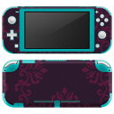 igsticker Nintendo Switch Lite 専用 デザインスキンシール 全面 ニンテンドー スイッチ ライト 専用 ゲーム機 カバー アクセサリー フィルム ステッカー エアフリー 003754 模様 エレガント 紫(2)