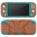 igsticker Nintendo Switch Lite 専用 デザインスキンシール 全面 ニンテンドー スイッチ ライト 専用 ゲーム機 カバー アクセサリー フィルム ステッカー エアフリー 003791 模様 エレガント オレンジ(2)