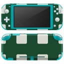 igsticker Nintendo Switch Lite 専用 デザインスキンシール 全面 ニンテンドー スイッチ ライト 専用 ゲーム機 カバー アクセサリー フィルム ステッカー エアフリー 003813 和風 和柄 緑(2)
