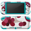 igsticker Nintendo Switch Lite 専用 デザインスキンシール 全面 ニンテンドー スイッチ ライト 専用 ゲーム機 カバー アクセサリー フィルム ステッカー エアフリー 003819 ぶどう イラスト 紫