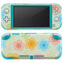 igsticker Nintendo Switch Lite 専用 デザインスキンシール 全面 ニンテンドー スイッチ ライト 専用 ゲーム機 カバー アクセサリー フィルム ステッカー エアフリー 003835 花 カラフル(2)