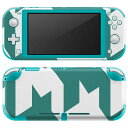 igsticker Nintendo Switch Lite 専用 デザインスキンシール 全面 ニンテンドー スイッチ ライト 専用 ゲーム機 カバー アクセサリー フィルム ステッカー エアフリー 003846 千鳥柄 緑(2)