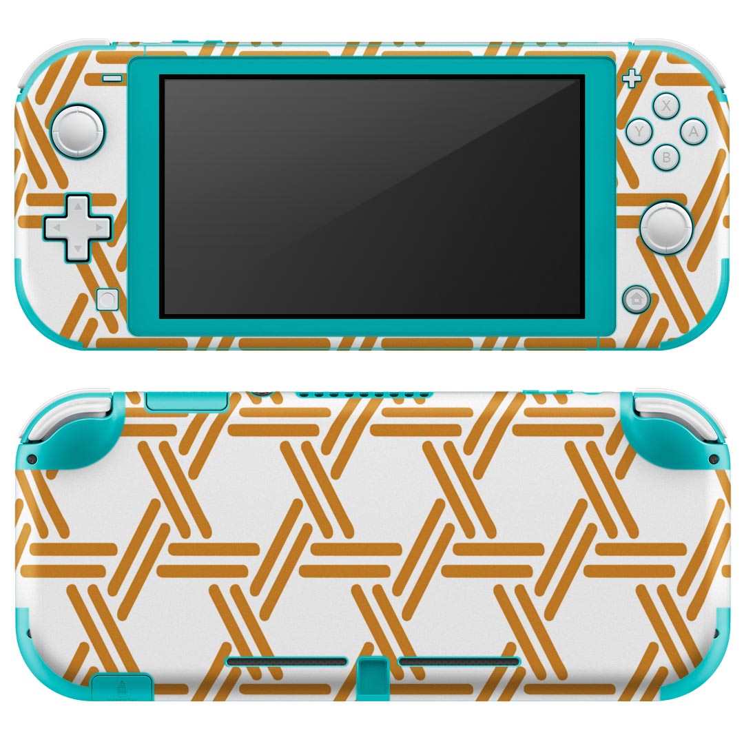 igsticker Nintendo Switch Lite 専用 デザインスキンシール 全面 ニンテンドー スイッチ ライト 専用 ゲーム機 カバー アクセサリー フィルム ステッカー エアフリー 003889 和風　和柄　オレンジ