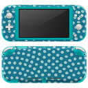 igsticker Nintendo Switch Lite 専用 デザインスキンシール 全面 ニンテンドー スイッチ ライト 専用 ゲーム機 カバー アクセサリー フィルム ステッカー エアフリー 003917 和風　和柄　水玉　青