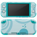 igsticker Nintendo Switch Lite 専用 デザインスキンシール 全面 ニンテンドー スイッチ ライト 専用 ゲーム機 カバー アクセサリー フィルム ステッカー エアフリー 003931 くじら 動物 水色(2)