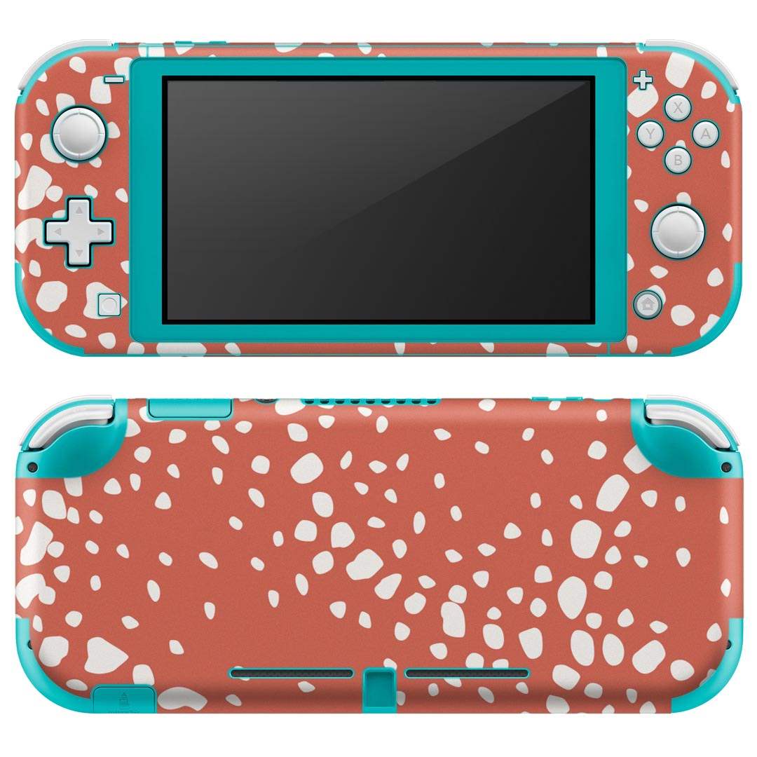 igsticker Nintendo Switch Lite 専用 デザインスキンシール 全面 ニンテンドー スイッチ ライト 専用 ゲーム機 カバー アクセサリー フィルム ステッカー エアフリー 003955 模様　ピンク　白