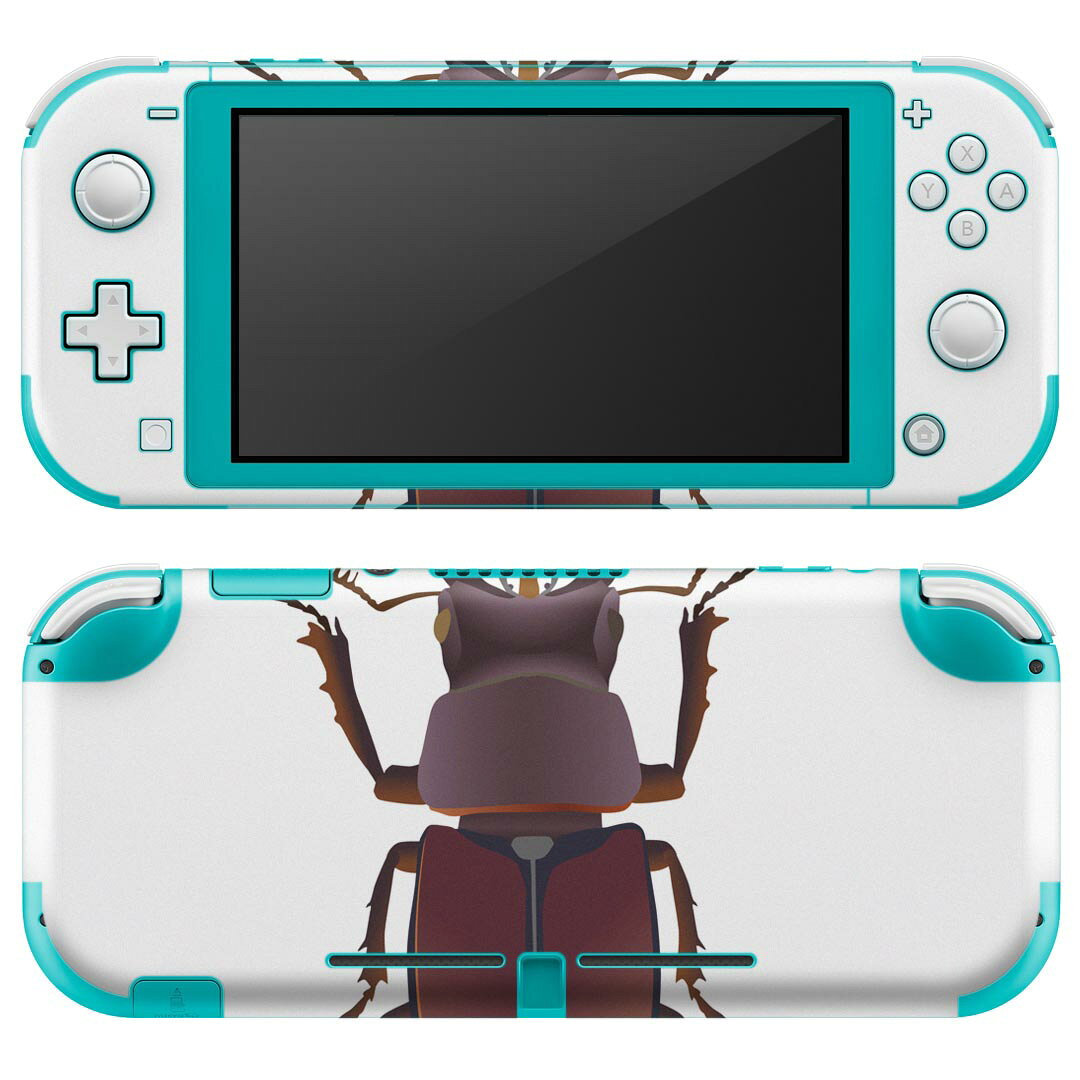 igsticker Nintendo Switch Lite 専用 デザインスキンシール 全面 ニンテンドー スイッチ ライト 専用 ゲーム機 カバー アクセサリー フィルム ステッカー エアフリー 020005 虫 stag beetle クワガタムシ