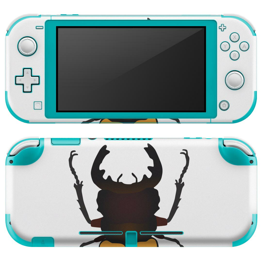 igsticker Nintendo Switch Lite 専用 デザインスキンシール 全面 ニンテンドー スイッチ ライト 専用 ゲーム機 カバー アクセサリー フィルム ステッカー エアフリー 020008 虫 stag beetle クワガタムシ