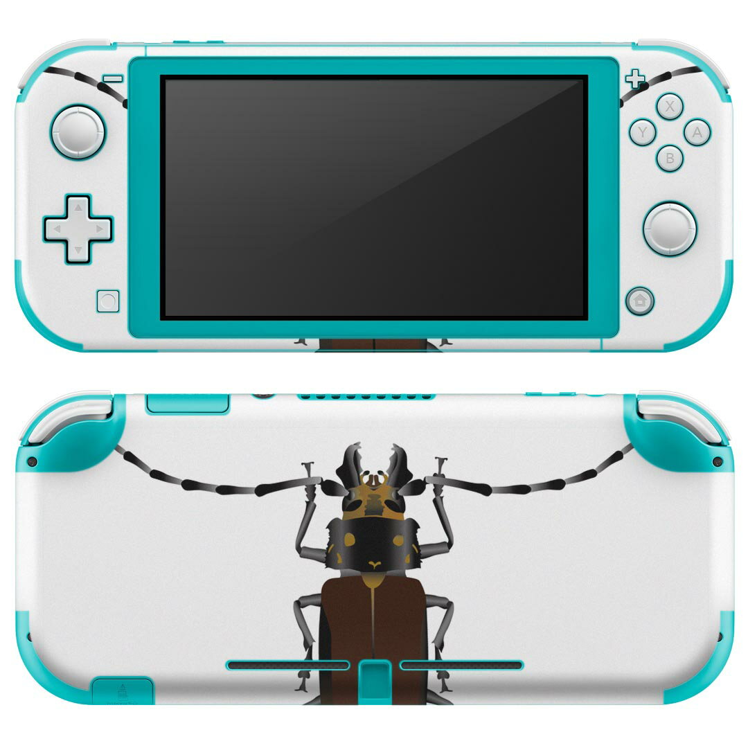 igsticker Nintendo Switch Lite 専用 デザインスキンシール 全面 ニンテンドー スイッチ ライト 専用 ゲーム機 カバー アクセサリー フィルム ステッカー エアフリー 020010 虫 虫 ウッドカッターカブトムシ