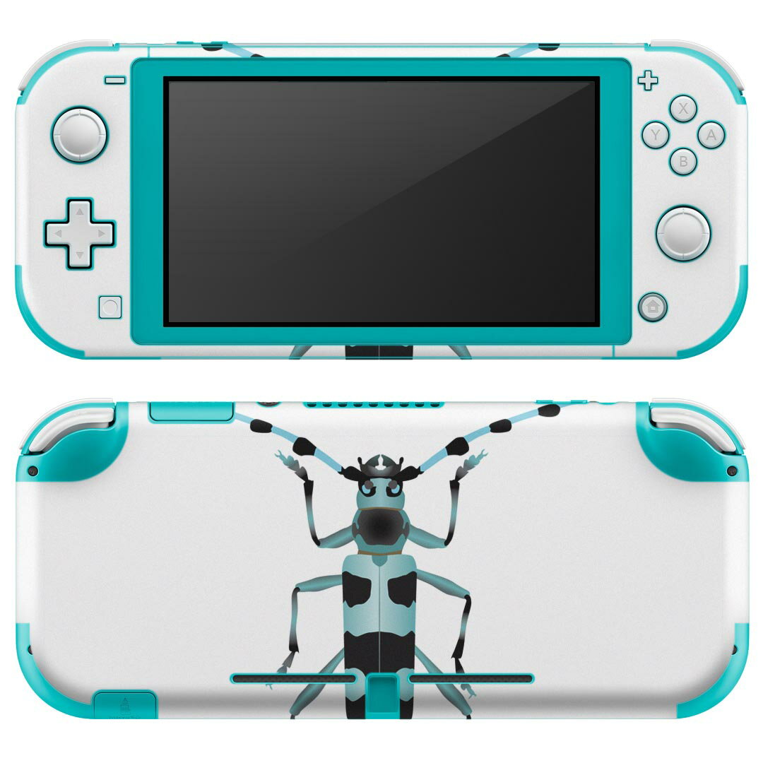 igsticker Nintendo Switch Lite 専用 デザインスキンシール 全面 ニンテンドー スイッチ ライト 専用 ゲーム機 カバー アクセサリー フィルム ステッカー エアフリー 020011 虫 虫 Rosalia coelestis コエレスティス