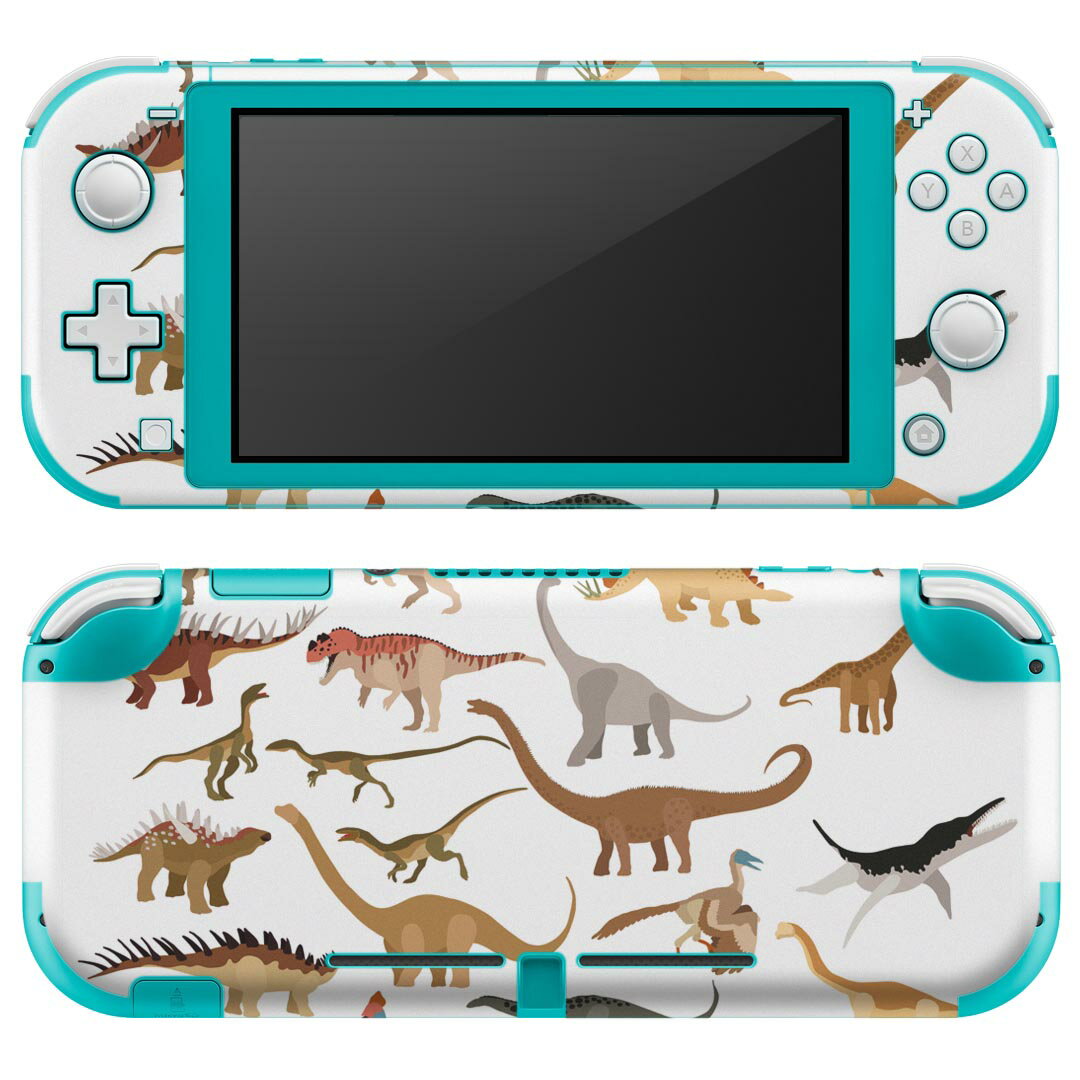 igsticker Nintendo Switch Lite 専用 デザインスキンシール 全面 ニンテンドー スイッチ ライト 専用 ゲーム機 カバー アクセサリー フィルム ステッカー エアフリー 020031 恐竜 恐竜 Dinosaurs