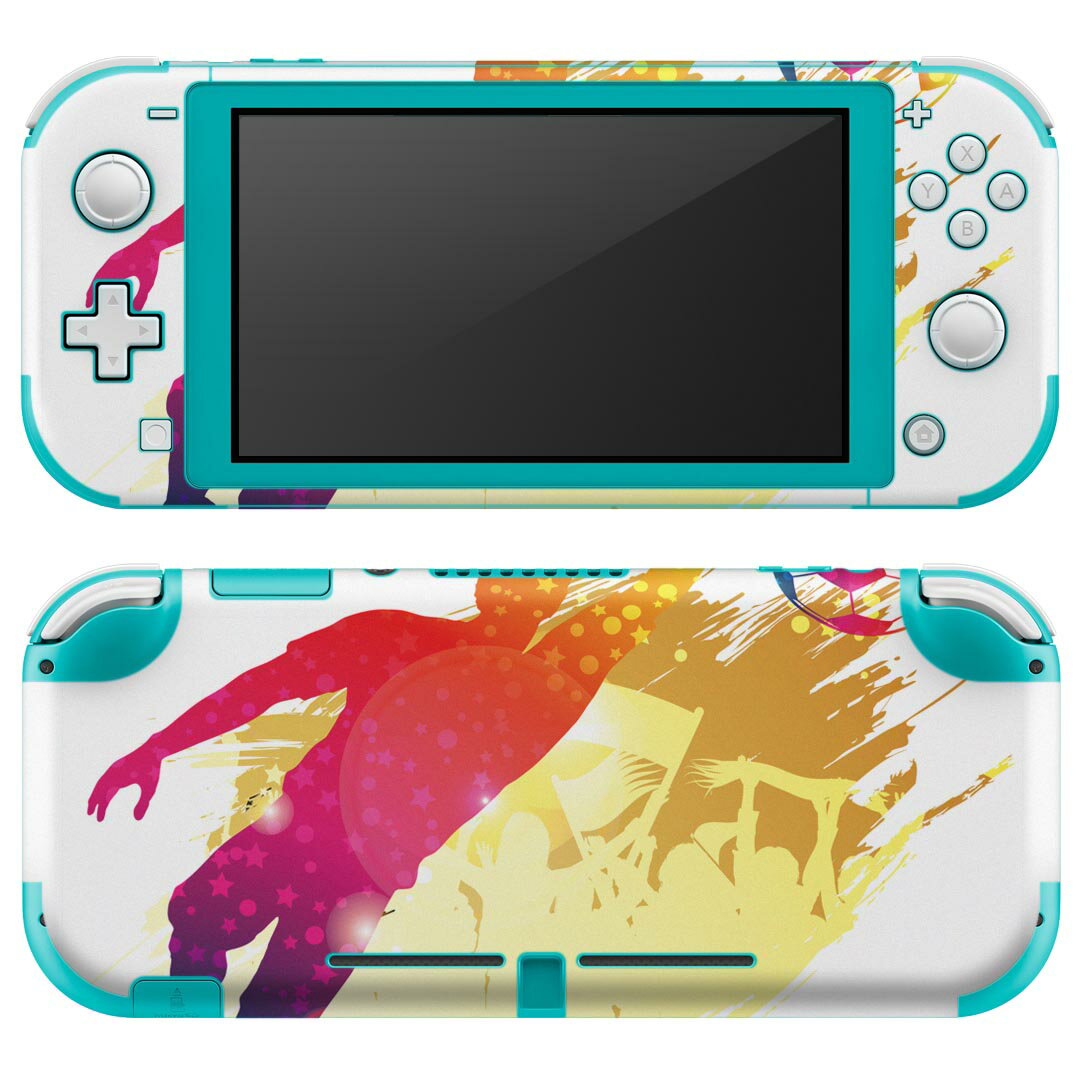 igsticker Nintendo Switch Lite 専用 デザインスキンシール 全面 ニンテンドー スイッチ ライト 専用 ゲーム機 カバー アクセサリー フィルム ステッカー エアフリー 020049 スポーツ サッカー
