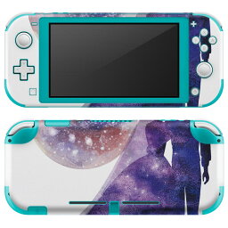 igsticker Nintendo Switch Lite 専用 デザインスキンシール 全面 ニンテンドー スイッチ ライト 専用 ゲーム機 カバー アクセサリー フィルム ステッカー エアフリー 020060 宇宙 宇宙 惑星 シルエット