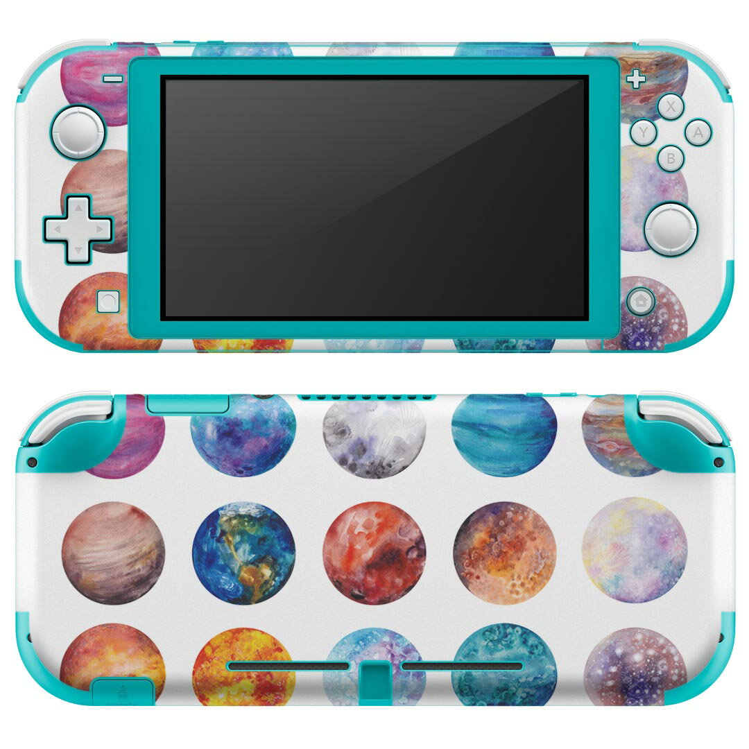 igsticker Nintendo Switch Lite 専用 デザインスキンシール 全面 ニンテンドー スイッチ ライト 専用 ゲーム機 カバー アクセサリー フィルム ステッカー エアフリー 020068 宇宙 宇宙 惑星