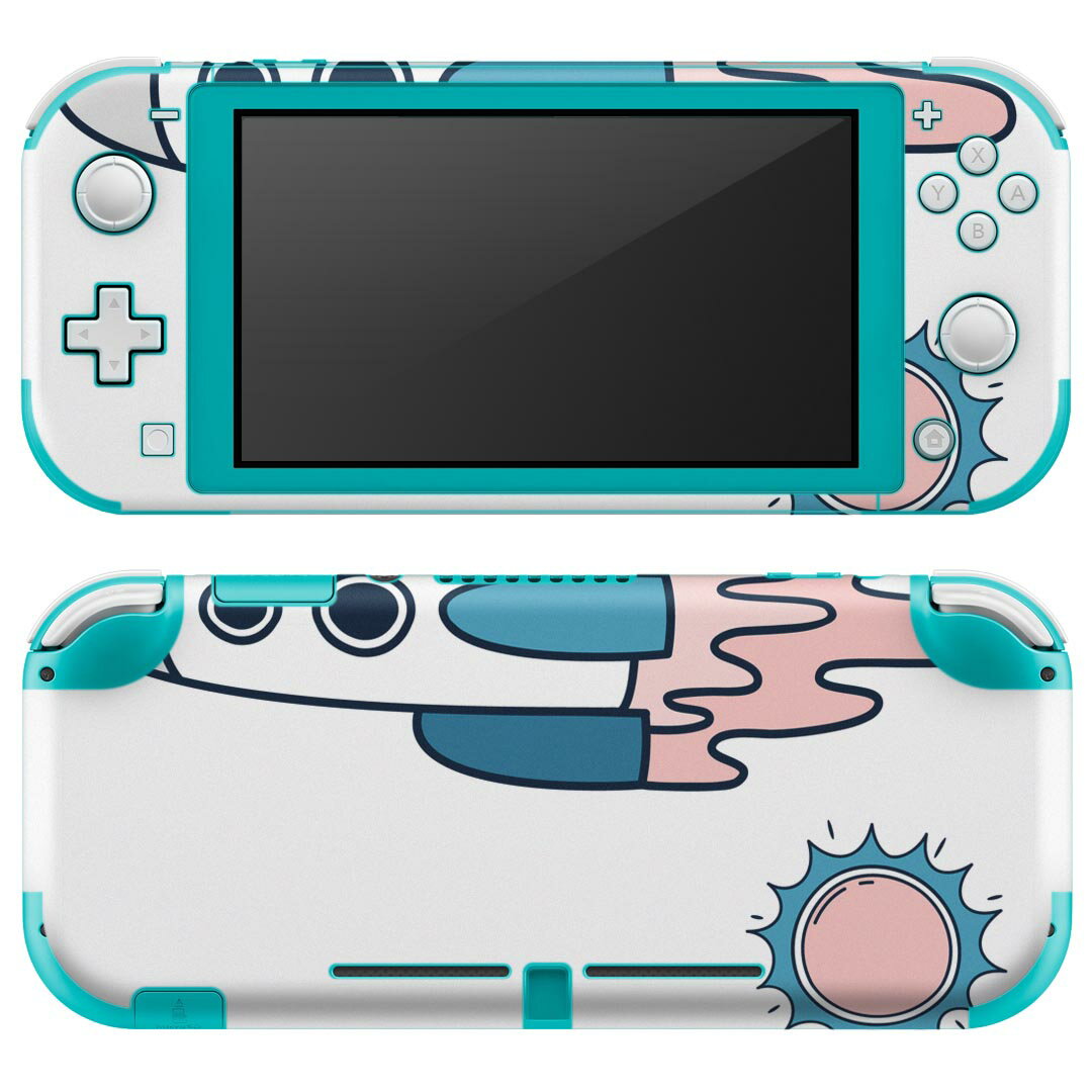 igsticker Nintendo Switch Lite 専用 デザインスキンシール 全面 ニンテンドー スイッチ ライト 専用 ゲーム機 カバー アクセサリー フィルム ステッカー エアフリー 020079 宇宙 宇宙 かわいい ロケット