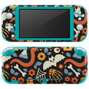 igsticker Nintendo Switch Lite 専用 デザインスキンシール 全面 ニンテンドー スイッチ ライト 専用 ゲーム機 カバー アクセサリー フィルム ステッカー エアフリー 020108 ハロウィン Halloween