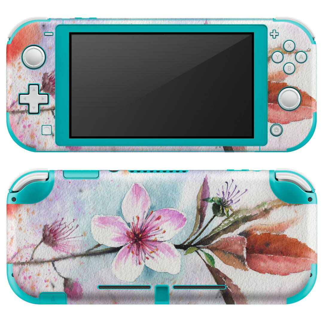 igsticker Nintendo Switch Lite 専用 デザインスキンシール 全面 ニンテンドー スイッチ ライト 専用 ゲーム機 カバー アクセサリー フィルム ステッカー エアフリー 022842 花　フラワー