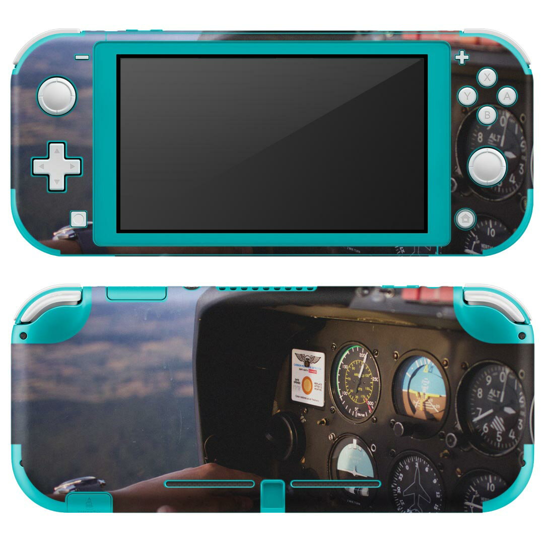 igsticker Nintendo Switch Lite 専用 デザインスキンシール 全面 ニンテンドー スイッチ ライト 専用 ゲーム機 カバー アクセサリー フィルム ステッカー エアフリー 022843 写真 飛行機