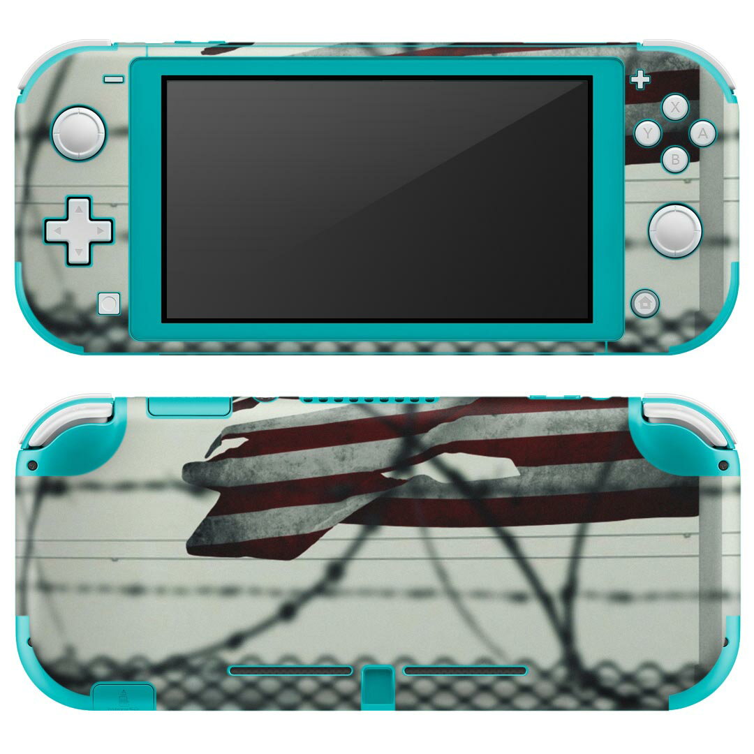 igsticker Nintendo Switch Lite 専用 デザインスキンシール 全面 ニンテンドー スイッチ ライト 専用 ゲーム機 カバー アクセサリー フィルム ステッカー エアフリー 022856 写真 星条旗