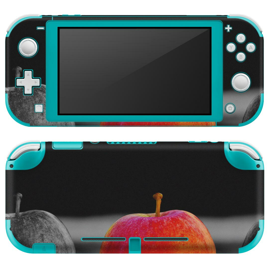 igsticker Nintendo Switch Lite 専用 デザインスキンシール 全面 ニンテンドー スイッチ ライト 専用 ゲーム機 カバー アクセサリー フィルム ステッカー エアフリー 022876 写真　りんご　果物