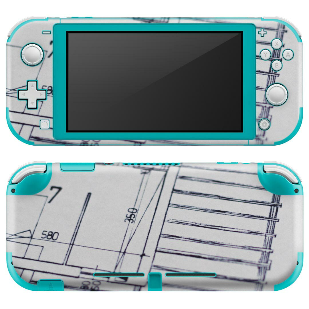 igsticker Nintendo Switch Lite 専用 デザインスキンシール 全面 ニンテンドー スイッチ ライト 専用 ゲーム機 カバー アクセサリー フィルム ステッカー エアフリー 022881 図　定規