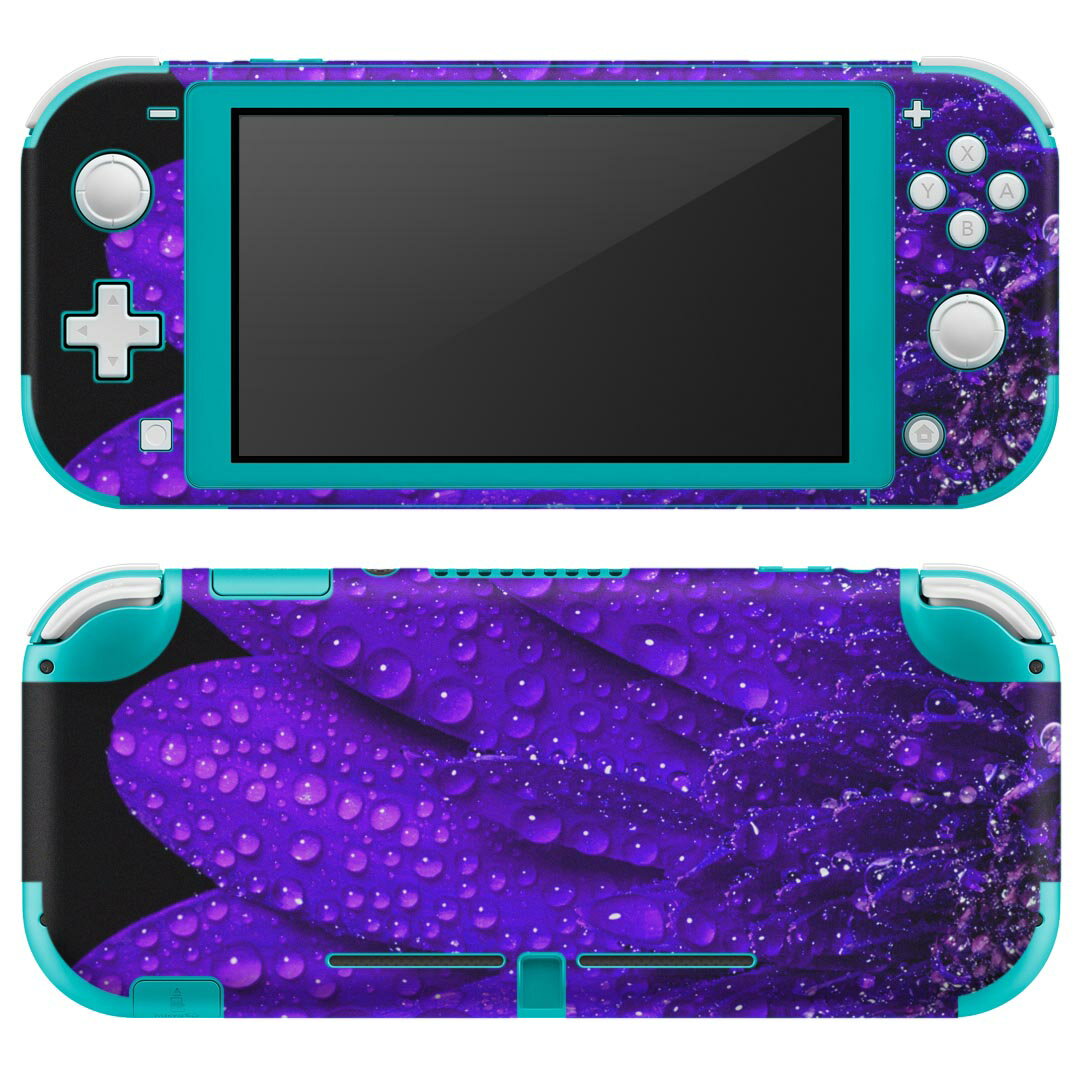 igsticker Nintendo Switch Lite 専用 デザインスキンシール 全面 ニンテンドー スイッチ ライト 専用 ゲーム機 カバー アクセサリー フィルム ステッカー エアフリー 022903 花びら 水滴 写真