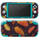 igsticker Nintendo Switch Lite 専用 デザインスキンシール 全面 ニンテンドー スイッチ ライト 専用 ゲーム機 カバー アクセサリー フィルム ステッカー エアフリー 022908 秋 葉っぱ 紅葉