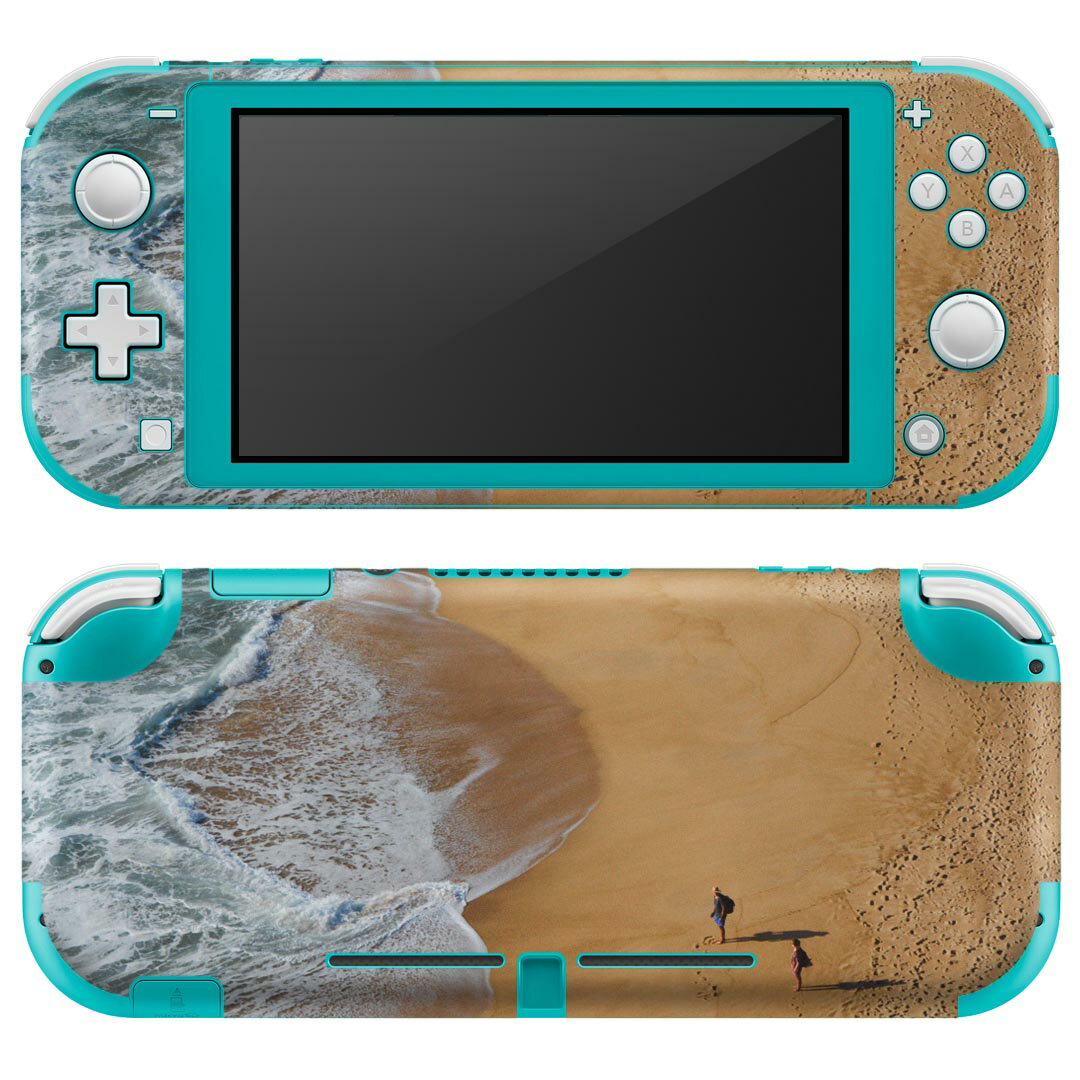igsticker Nintendo Switch Lite 専用 デザインスキンシール 全面 ニンテンドー スイッチ ライト 専用 ゲーム機 カバー アクセサリー フィルム ステッカー エアフリー 022954 海　波　写真