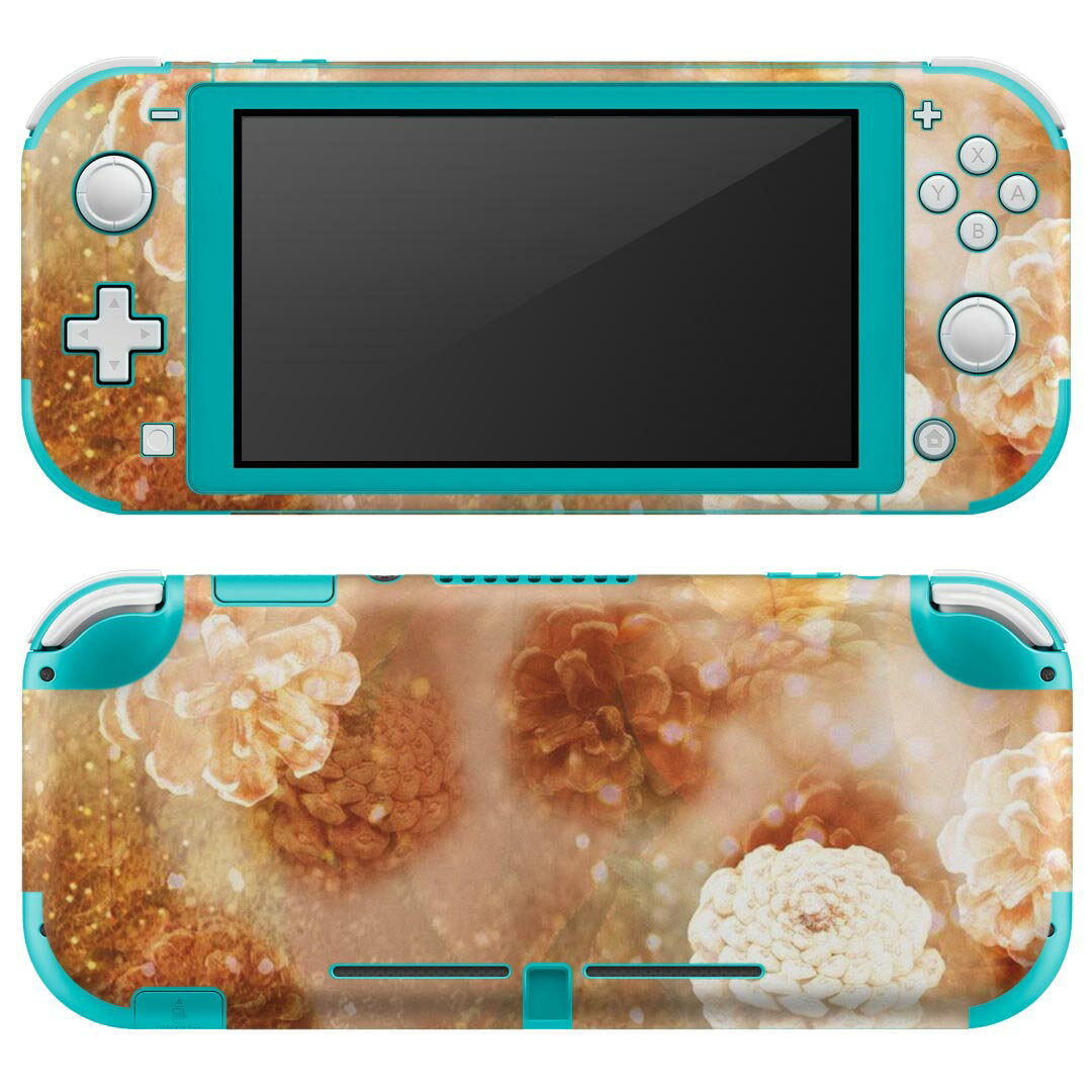 igsticker Nintendo Switch Lite 専用 デザインスキンシール 全面 ニンテンドー スイッチ ライト 専用 ゲーム機 カバー アクセサリー フィルム ステッカー エアフリー 022962 花　キラキラ　模様
