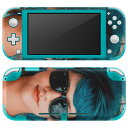 igsticker Nintendo Switch Lite 専用 デザインスキンシール 全面 ニンテンドー スイッチ ライト 専用 ゲーム機 カバー アクセサリー フィルム ステッカー エアフリー 022994 人物 サングラス 写真