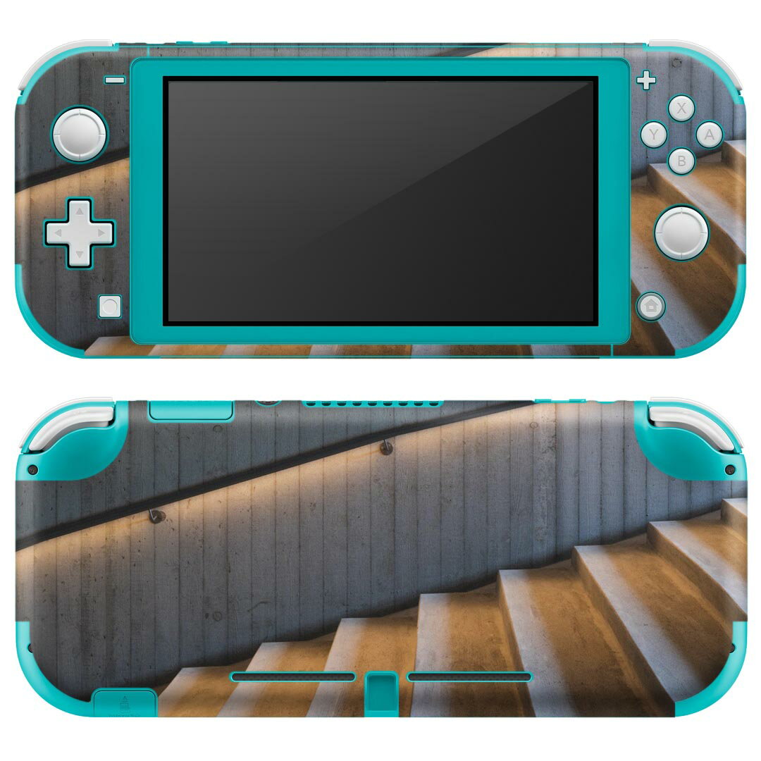 igsticker Nintendo Switch Lite 専用 デザインスキンシール 全面 ニンテンドー スイッチ ライト 専用 ゲーム機 カバー アクセサリー フィルム ステッカー エアフリー 023032 階段 写真