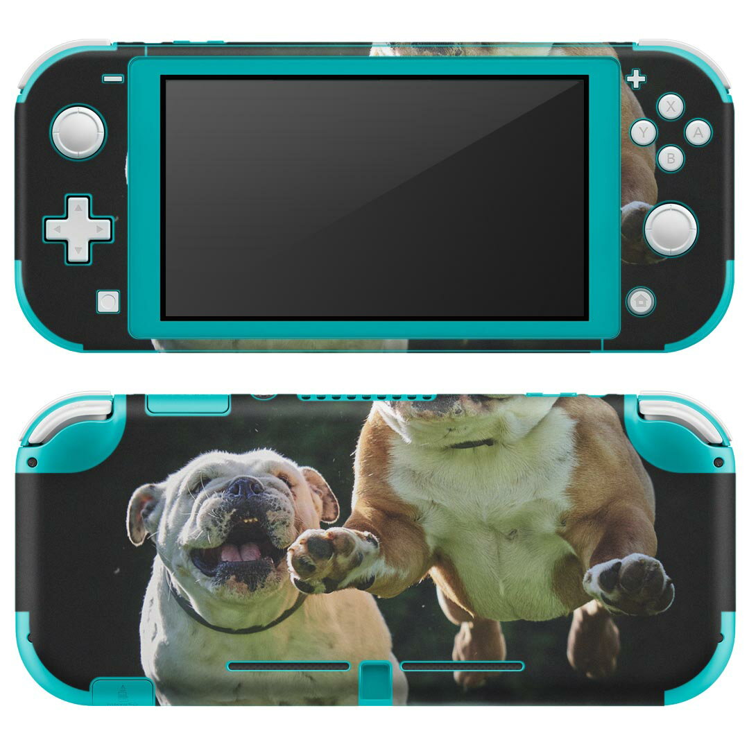 igsticker Nintendo Switch Lite 専用 デザインスキンシール 全面 ニンテンドー スイッチ ライト 専用 ゲーム機 カバー アクセサリー フィルム ステッカー エアフリー 023041 犬　動物　写真
