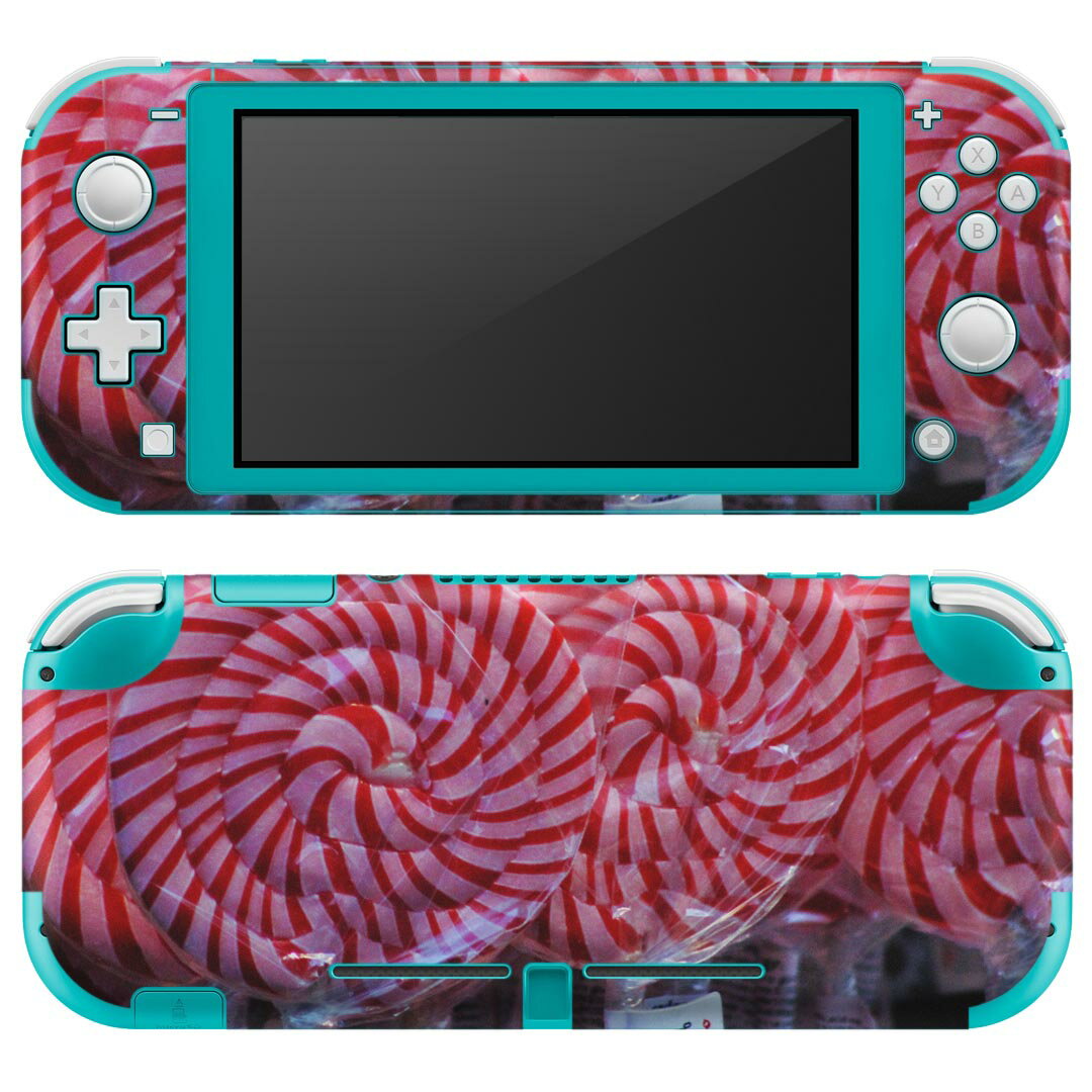 igsticker Nintendo Switch Lite 専用 デザインスキンシール 全面 ニンテンドー スイッチ ライト 専用 ゲーム機 カバー アクセサリー フィルム ステッカー エアフリー 023067 キャンディー 写真 お菓子