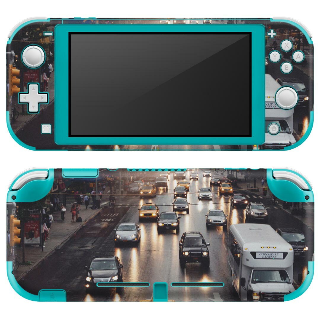 igsticker Nintendo Switch Lite 専用 デザインスキンシール 全面 ニンテンドー スイッチ ライト 専用 ゲーム機 カバー アクセサリー フィルム ステッカー エアフリー 023075 都市 風景 写真 車