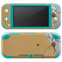 igsticker Nintendo Switch Lite 専用 デザインスキンシール 全面 ニンテンドー スイッチ ライト 専用 ゲーム機 カバー アクセサリー フィルム ステッカー エアフリー 023081 猫 ねずみ キャラ イラスト