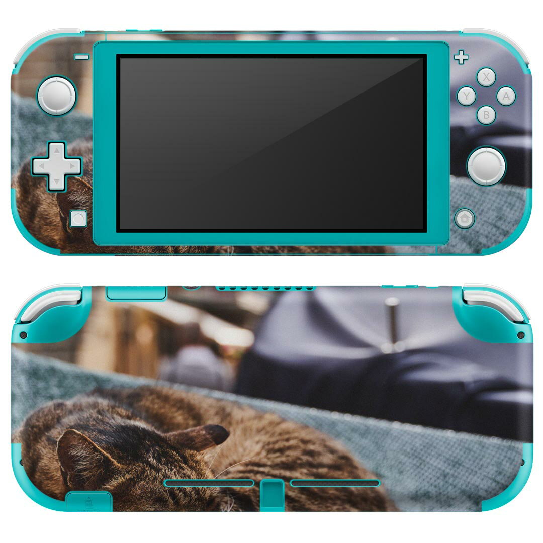 igsticker Nintendo Switch Lite 専用 デザインスキンシール 全面 ニンテンドー スイッチ ライト 専用 ゲーム機 カバー アクセサリー フィルム ステッカー エアフリー 023084 猫 ねこ 動物 風景 写真