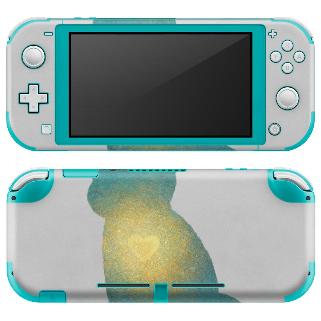 igsticker Nintendo Switch Lite 専用 デザインスキンシール 全面 ニンテンドー スイッチ ライト 専用 ゲーム機 カバー アクセサリー フィルム ステッカー エアフリー 023092 猫　ねこ　動物　イラスト
